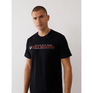 True Religion Men's Dash Logo Crafted With Pride Tee T-Shirt - Black